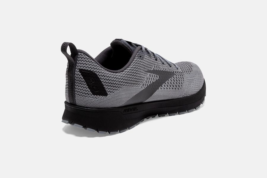 Revel 4 Road Brooks Running Shoes NZ Mens - Grey/Black - ENGYIC-914